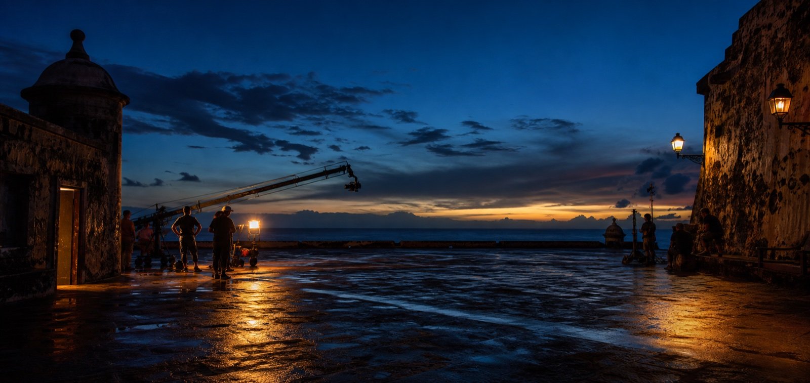 Dusk production still, verified Puerto Rico location